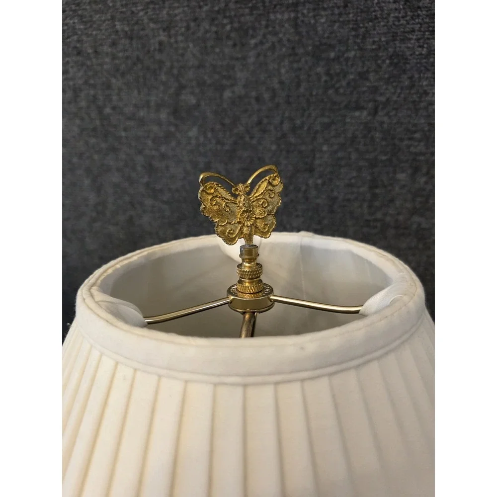 Rare Regency Frederick Cooper Mariposa Butterfly Table Lamps W Original Shades